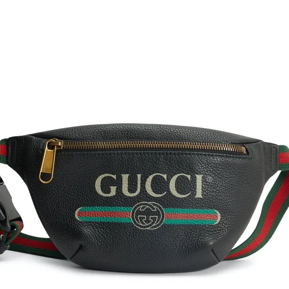 ✨ POPULAR ✨ GUCCI LOGO WAIST BUMBAG MULTI USE PURSE LEATHER - Picture 3 of 14